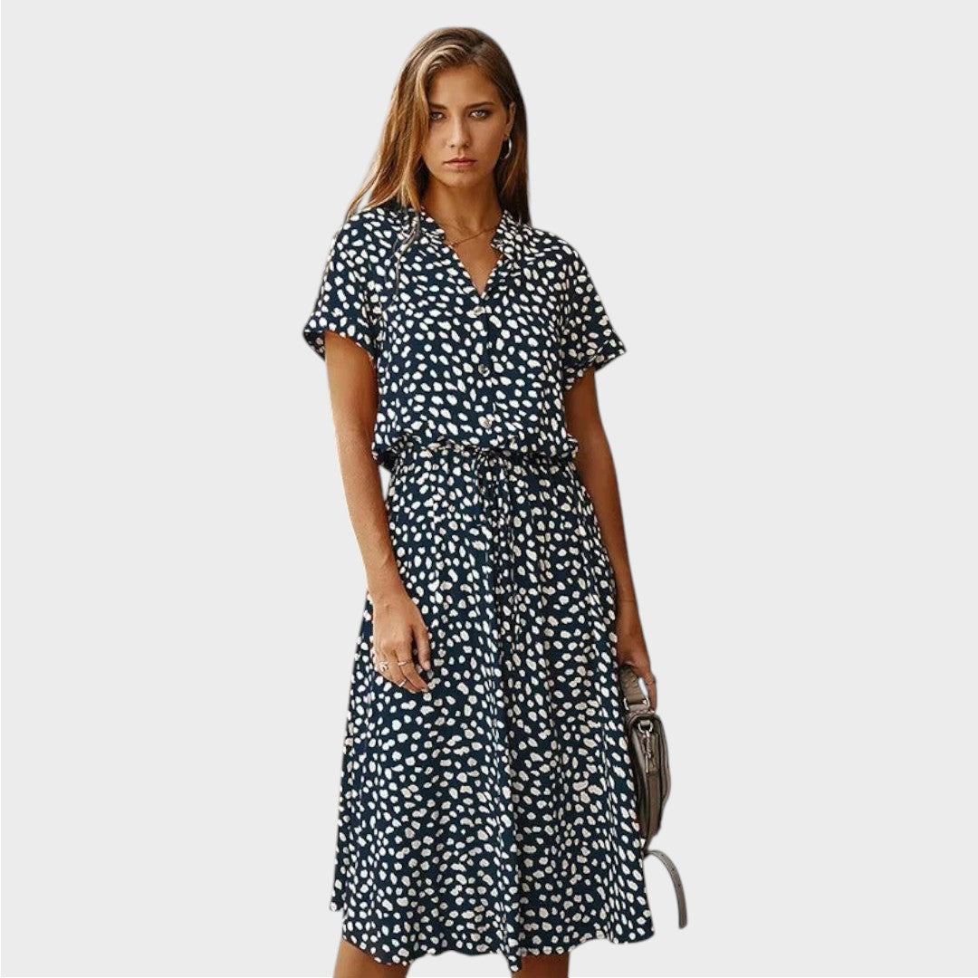 Eva | Elegant flerfarvet sommerkjole