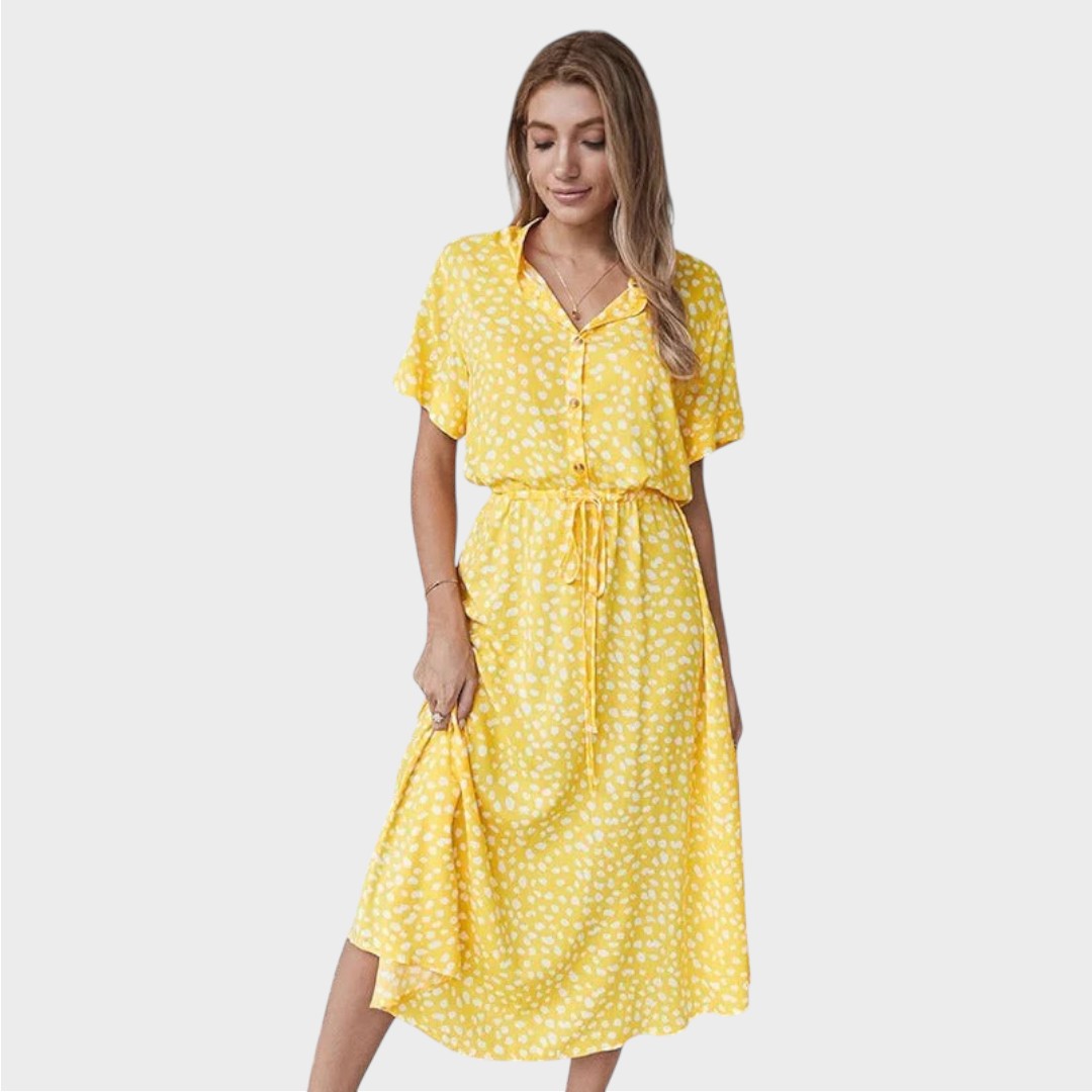 Eva | Elegant flerfarvet sommerkjole