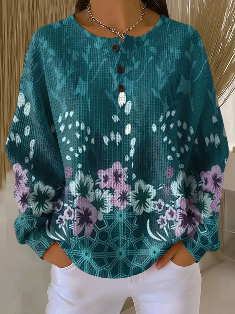 Nora™ – Sweatshirt med blomsterdesign