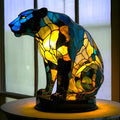Kunstlampe i Glasmosaik – Enchanting Panther