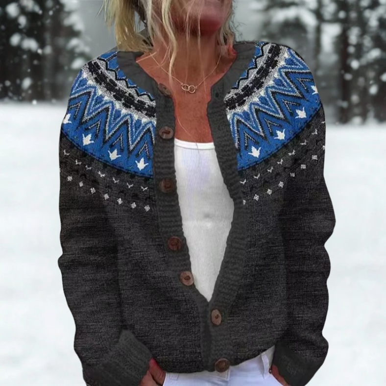 Laurine | Koksgrå nordisk cardigan