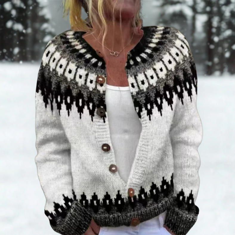 Sigyn | Monokrom nordisk cardigan