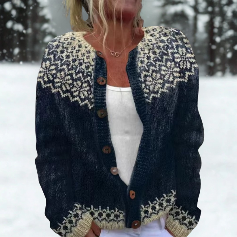 Signild | Nordisk cardigan i midnatsblå