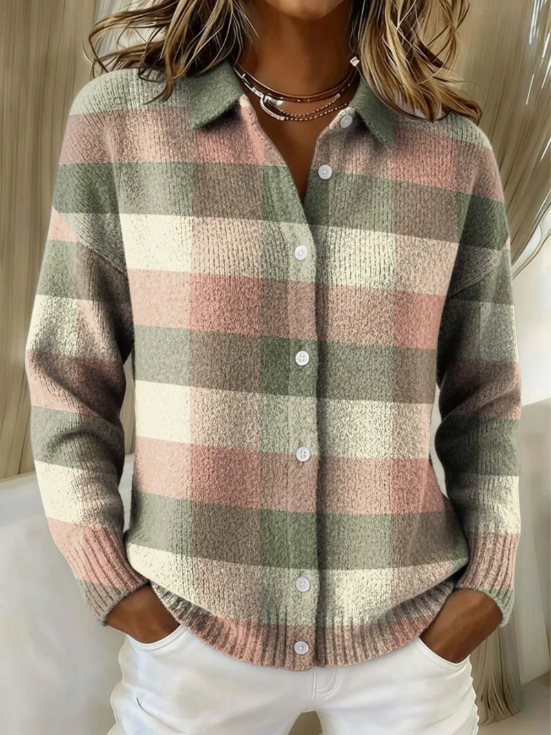 Elin | Ternet strikcardigan i pastel