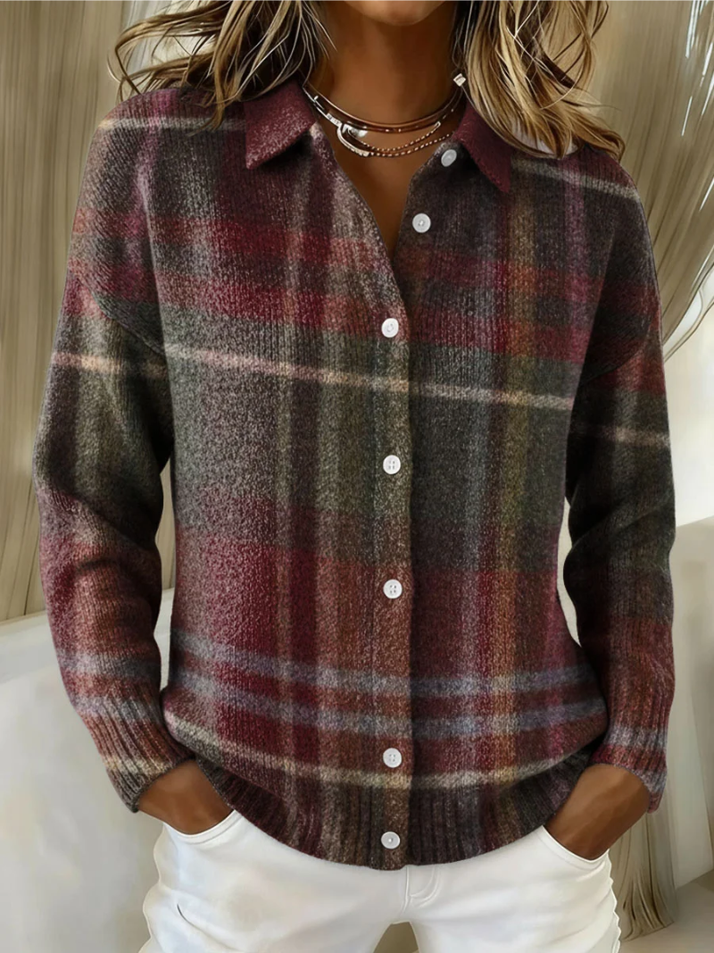 Kamma | Klassisk ternet strikcardigan