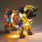 Kunstlampe i Glasmosaik – Shining Pug