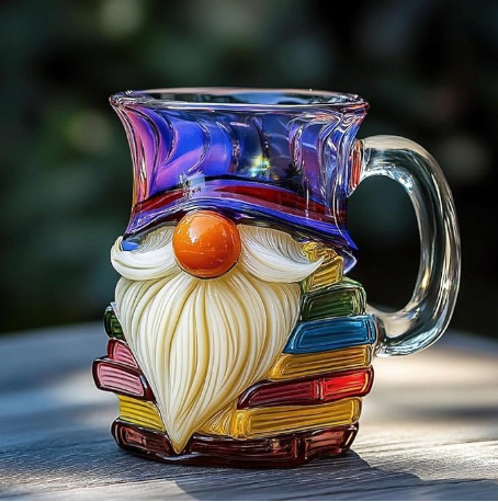 Kunstlampe i Glasmosaik – 3D Book Mug