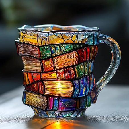 Kunstlampe i Glasmosaik – Moon Mug