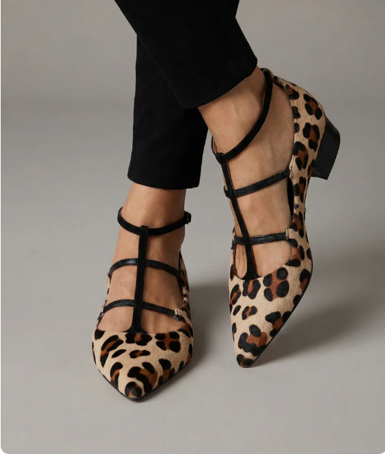 Sigrun | Ballerinahæle med leopardrem