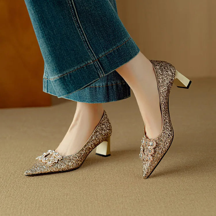 Marna | Pumps med glitter