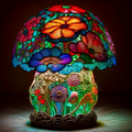Kunstlampe i Glasmosaik – Satin Mushroom Lamp