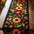 Quiltet Bordløber – Autumn Sunflowers