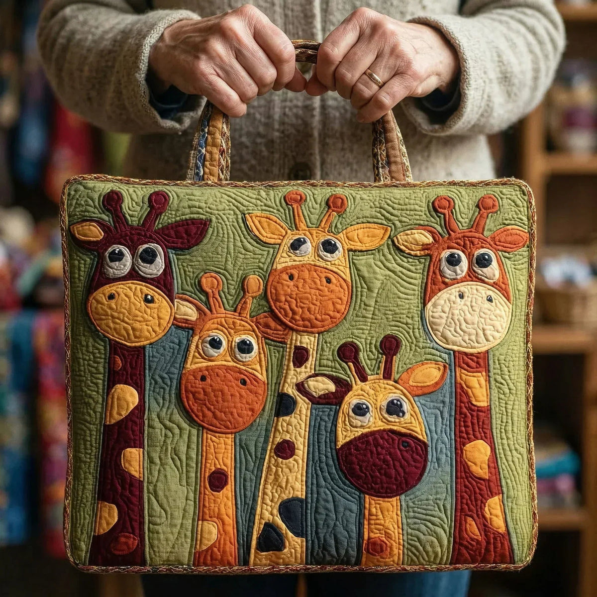 Håndlavet Totetaske – Giraffe