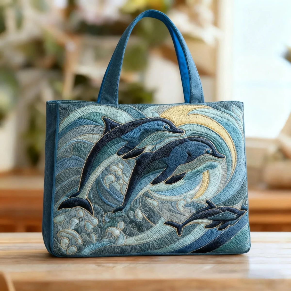 Håndlavet Totetaske – Ocean Dolphin