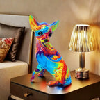 Kunstlampe i Glasmosaik – Colorful Chihuahua