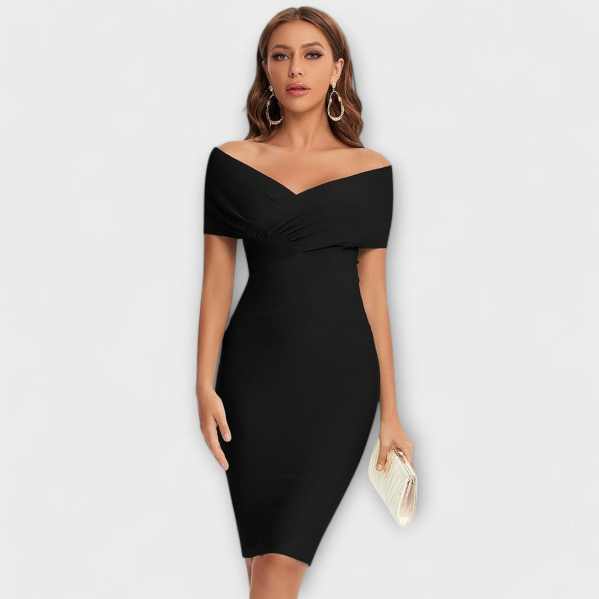 Elegant kjole med V-hals