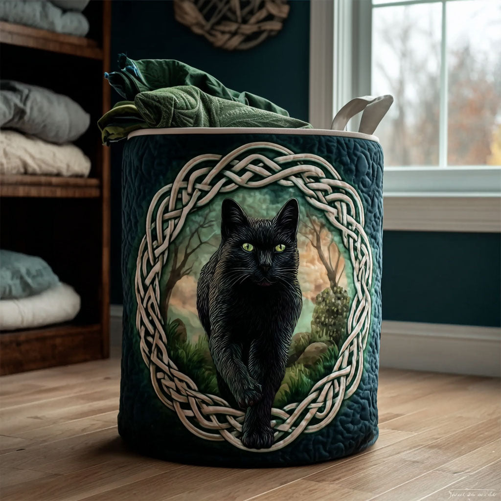 Vasketøjskurv – Celtic Shadow Cat
