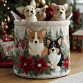 Vasketøjskurv – Christmas Corgi Joy