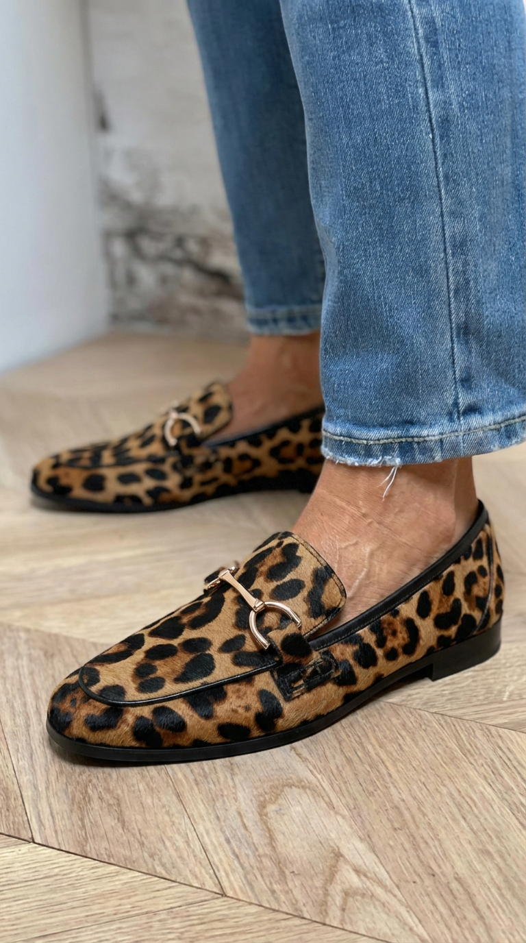 Thit | Loafers med leopardprint