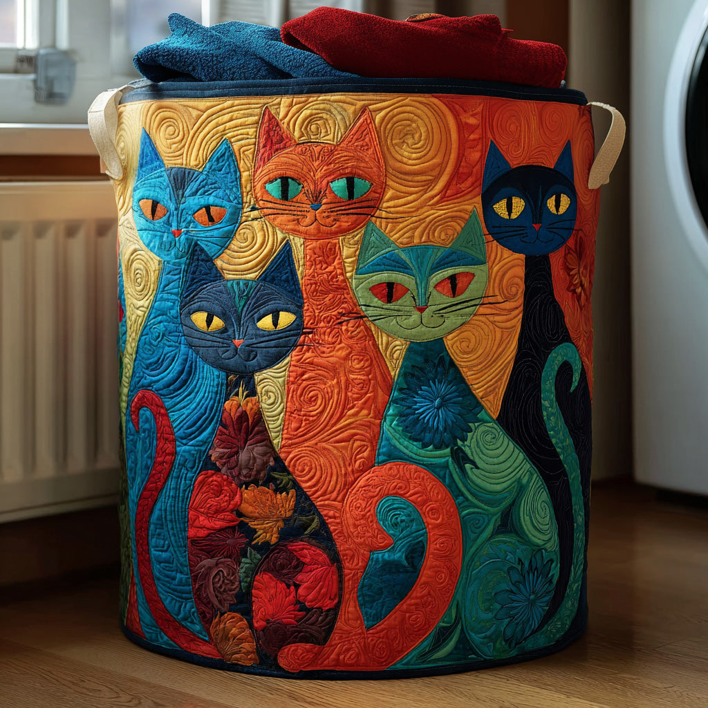 Vasketøjskurv – Enchanted Cats