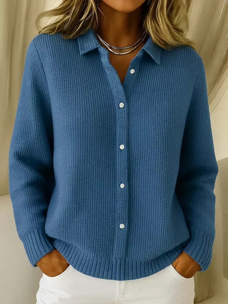 Cille | Strikcardigan med struktur og knapper