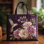 Håndlavet Totetaske – Hummingbird ＆ Orchid