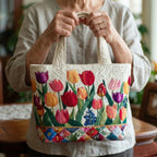 Håndlavet Totetaske – Tulip Garden
