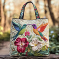Håndlavet Totetaske – Hummingbird White Flower