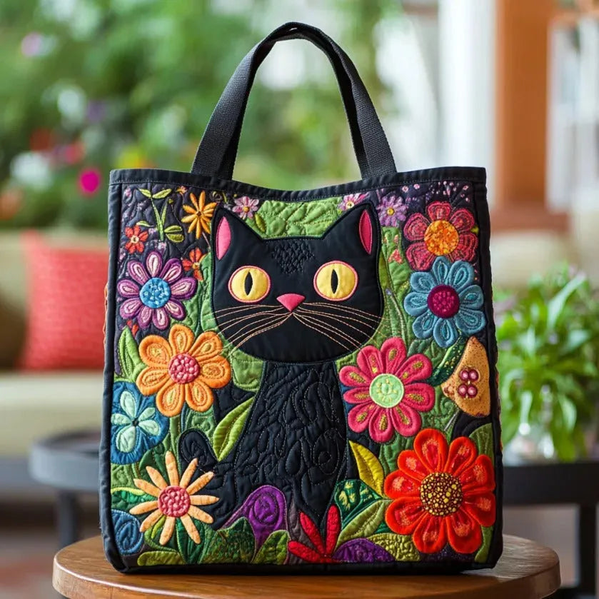 Håndlavet Totetaske – Magic Black Cat