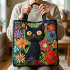 Håndlavet Totetaske – Magic Black Cat