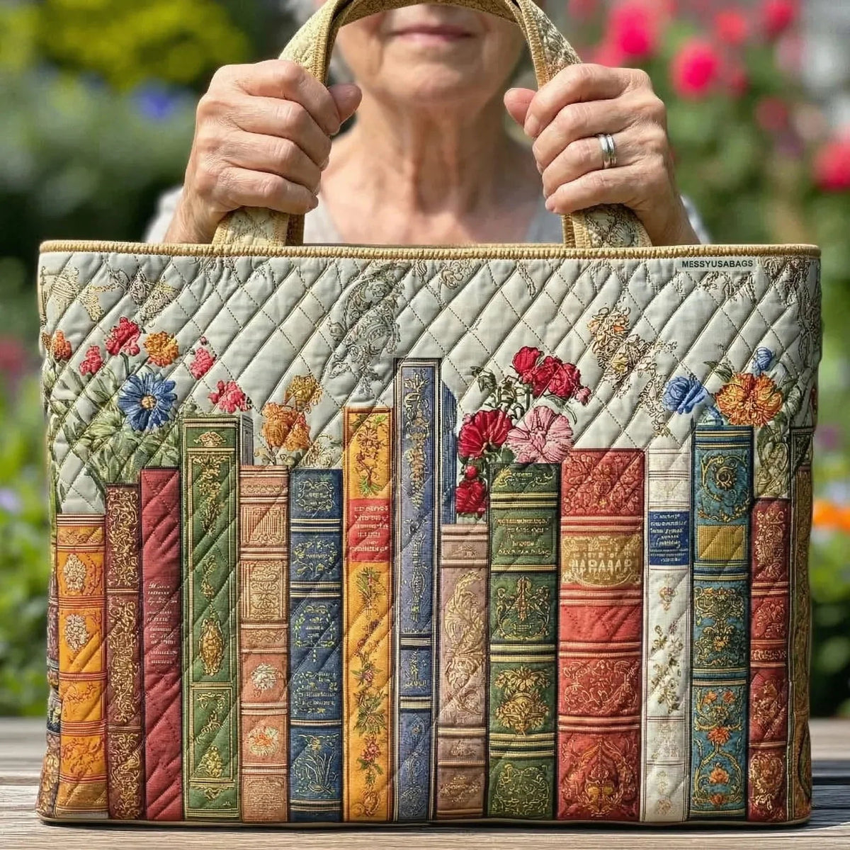 Håndlavet Totetaske – Enchanted Library