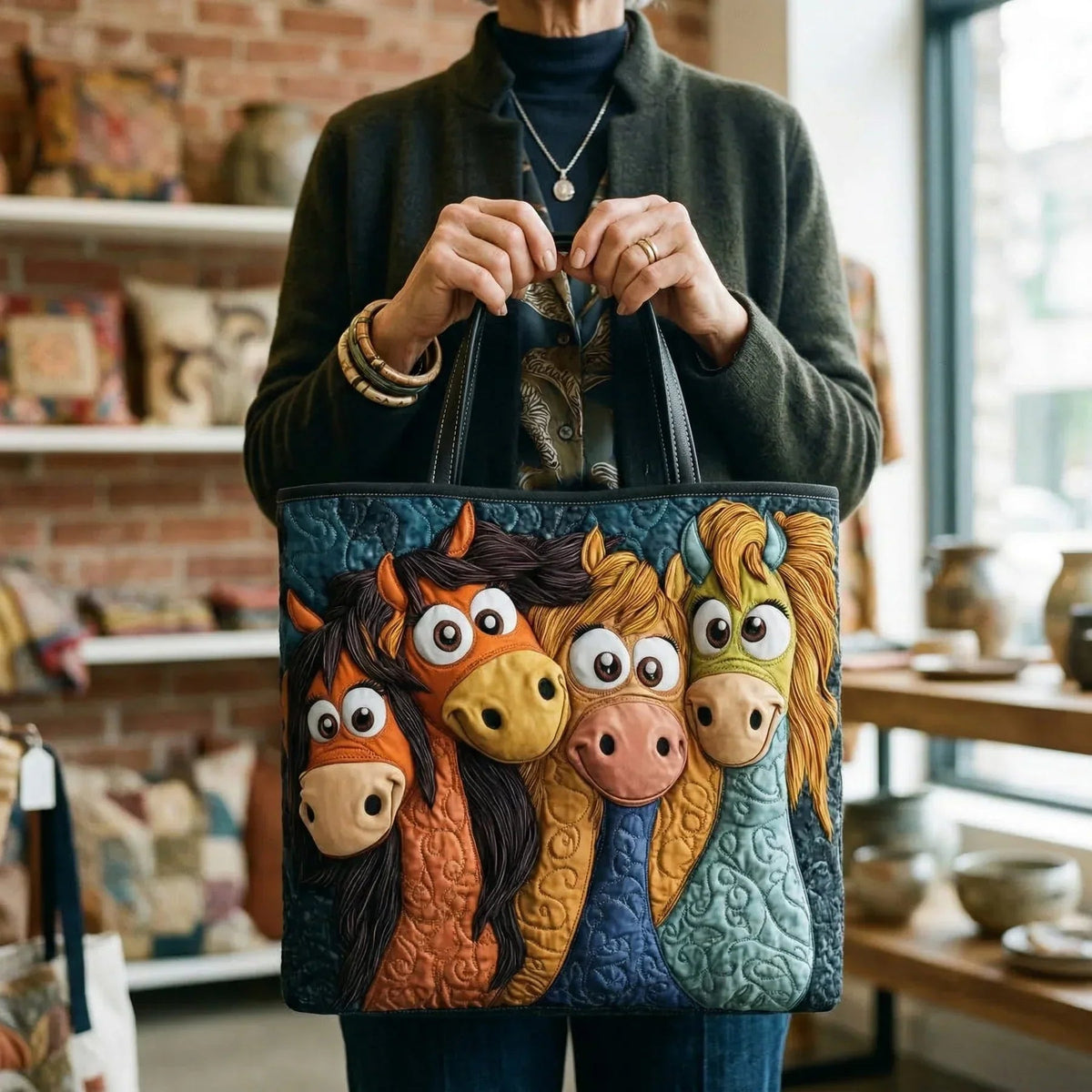 Håndlavet Totetaske – Playful Pony