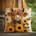 Håndlavet Totetaske – Cow Sunflower