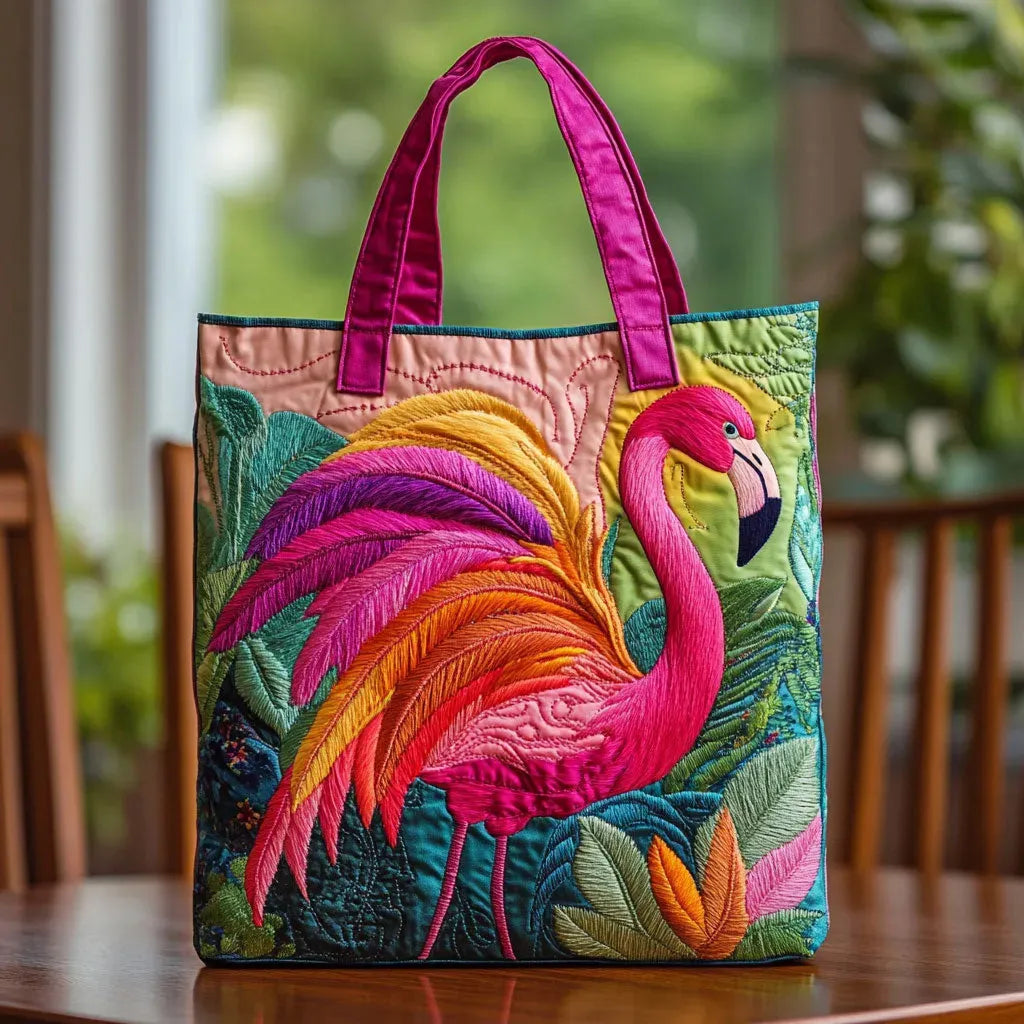 Håndlavet Totetaske – Flamingo Arc-en-ciel
