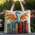 Håndlavet Totetaske – Emerald Dragon - Book Guardian