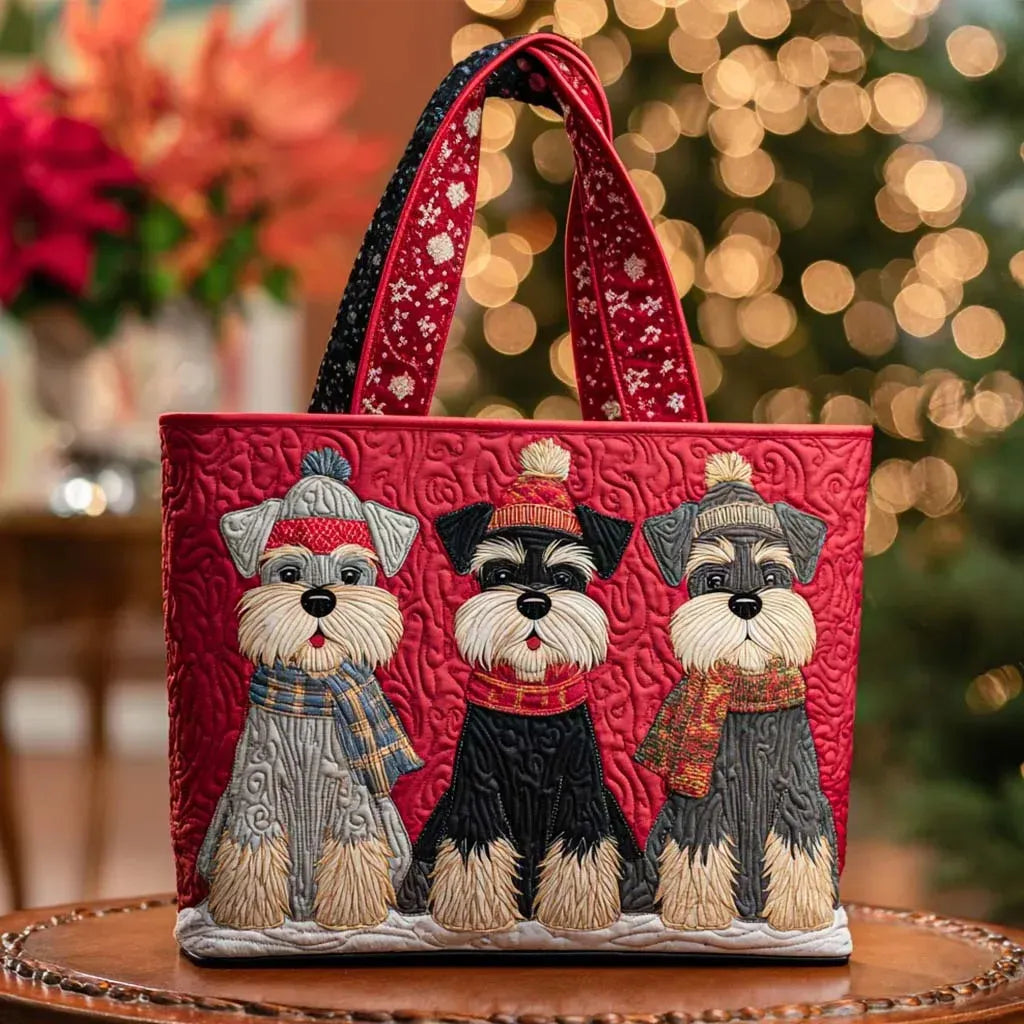 Håndlavet Totetaske – Sakura - Schnauzer Trio Set