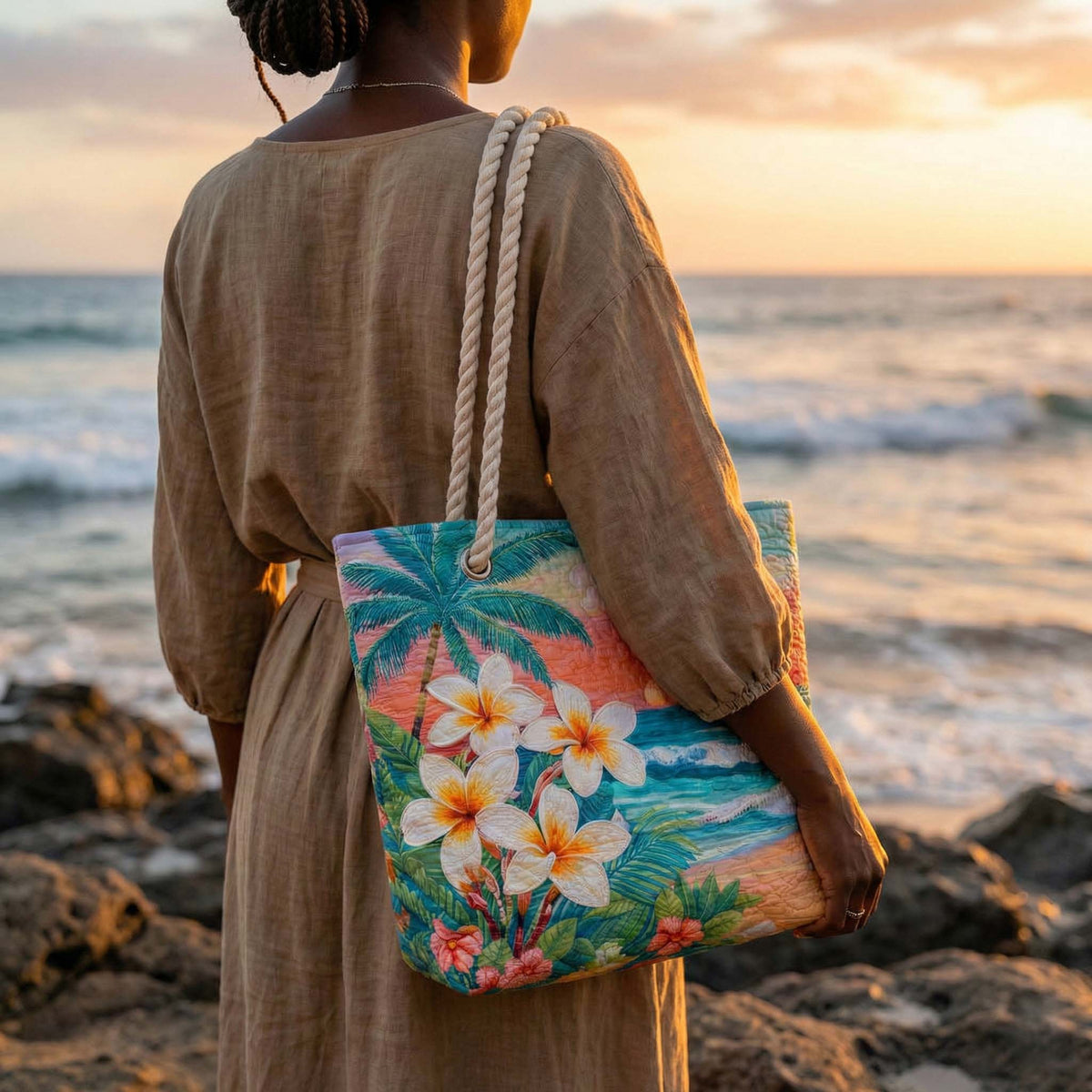 Håndlavet Strandtaske – Tropical Spirit