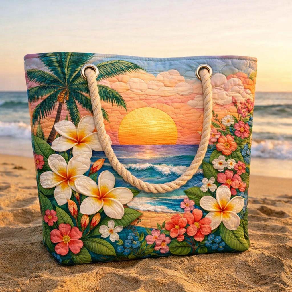 Håndlavet Strandtaske – Tropical Breeze