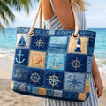 Håndlavet Strandtaske – Navy Blue