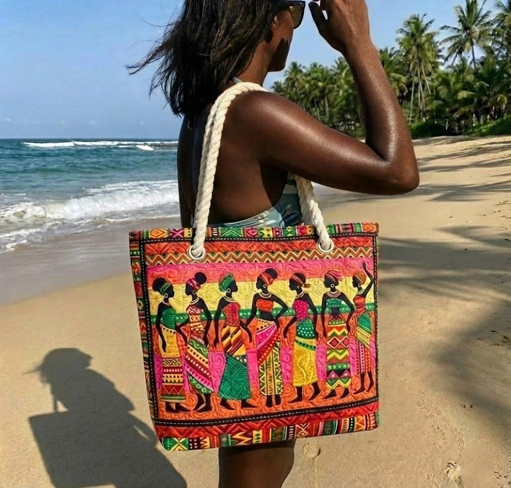 Håndlavet Strandtaske – Melanina Queen