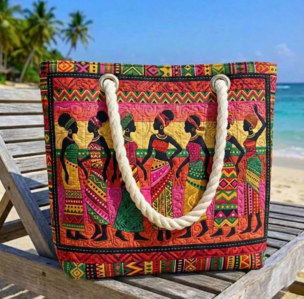 Håndlavet Strandtaske – Melanina Queen