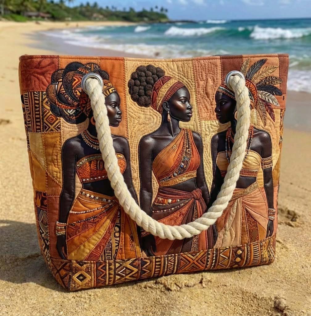Håndlavet Strandtaske – Melanin Queens Glow