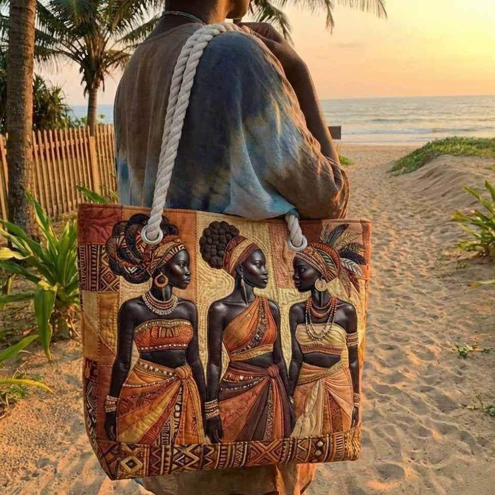 Håndlavet Strandtaske – Melanin Queens Glow