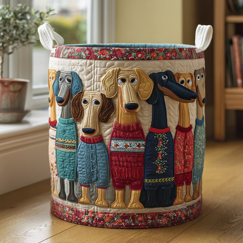 Vasketøjskurv – Happy Dachshund