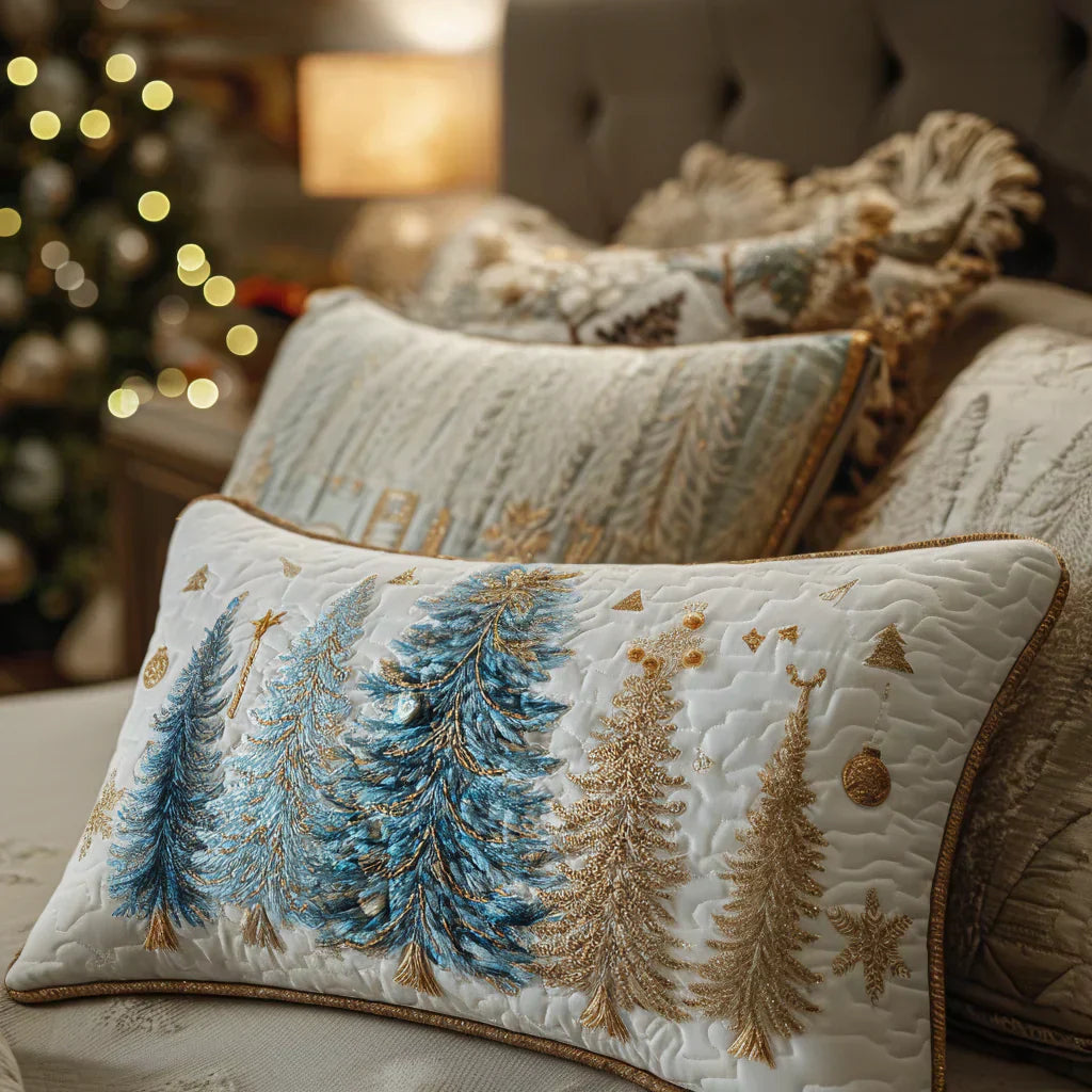 Quiltet Pudebetræk – Festive Forest