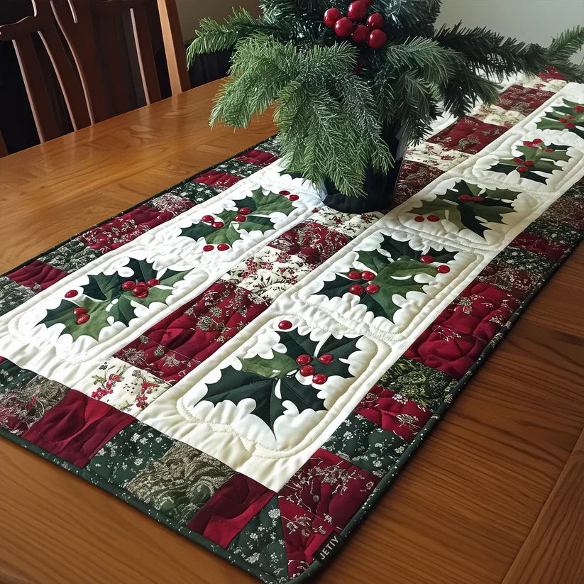 Quiltet Bordløber – Festive Bells