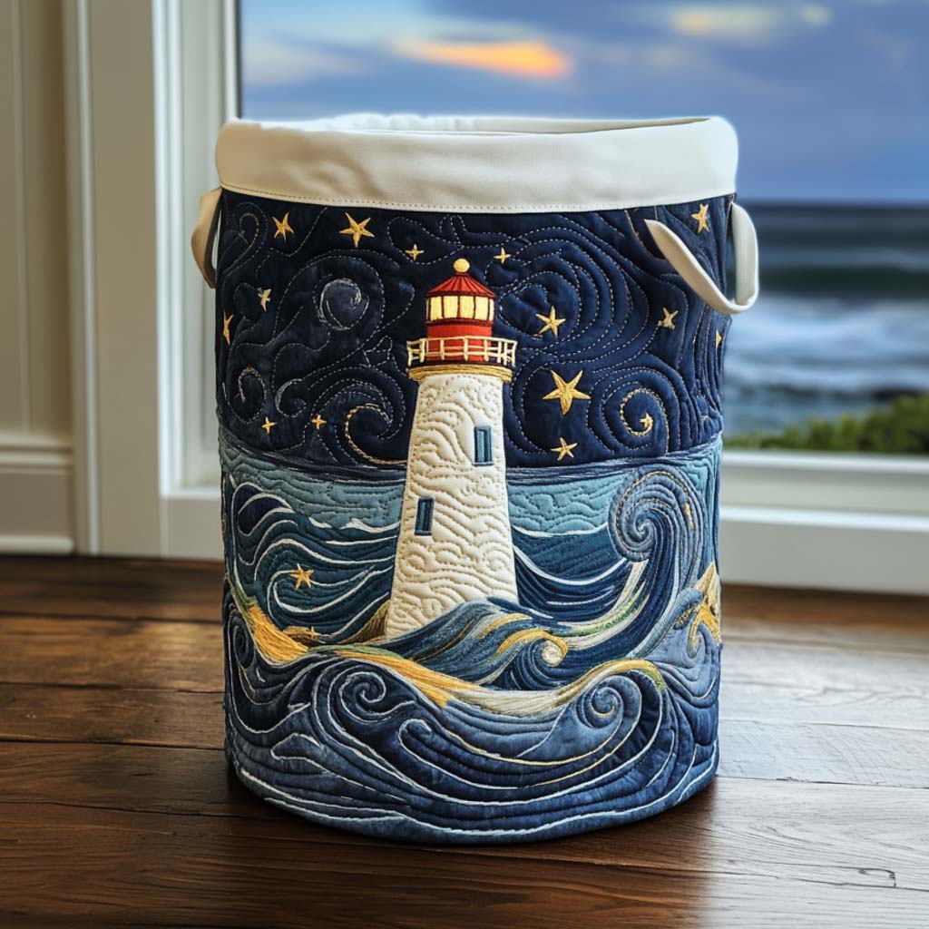 Vasketøjskurv – Lighthouse at Dusk