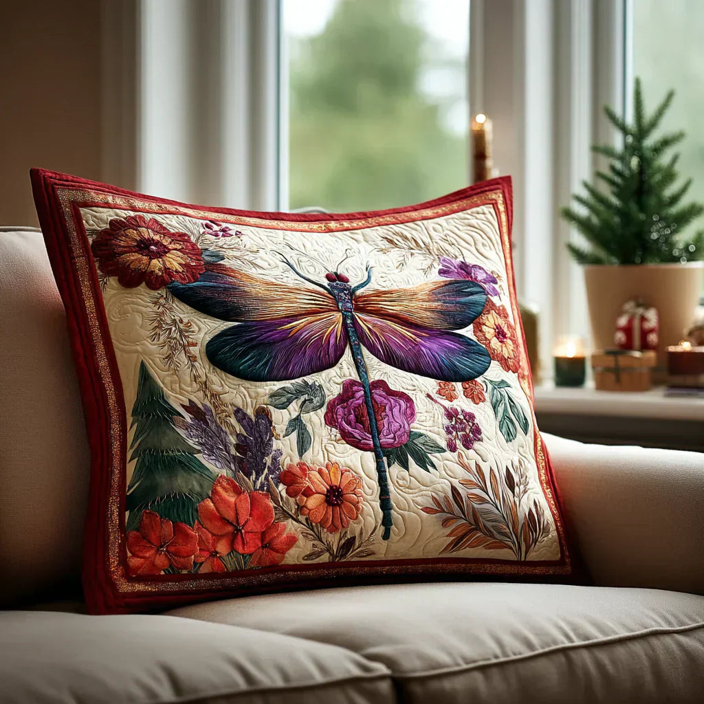 Quiltet Pudebetræk – Magic Dragonfly
