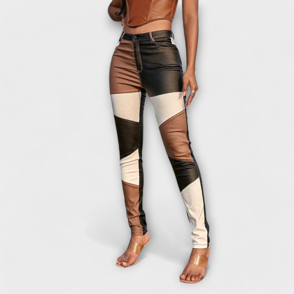 Mimi – Bukser med colourblock-mønster