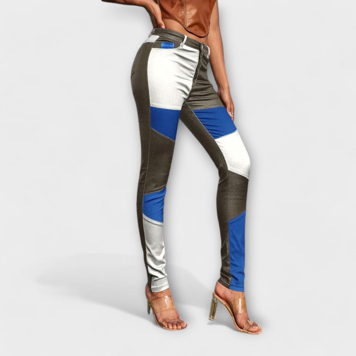 Mimi – Bukser med colourblock-mønster